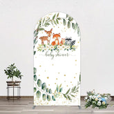 Lofaris Safari Animals Plant Leaf Baby Shower Arch Backdrop